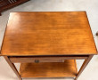 Table bureau en bois fruitier ouvrant à 