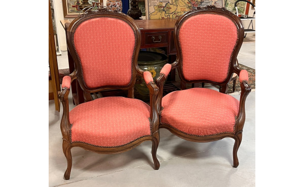 Paire de fauteuils fin XIXème en bois sc