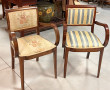 Paire de fauteuils bridges recouverts d'