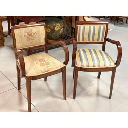 Paire de fauteuils bridges recouverts d'
