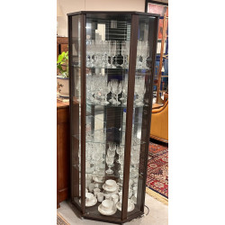 Vitrine d'angle moderne vitrée, éclairan