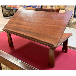 Table de malade en acajou avec système à