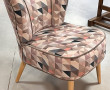 Fauteuil moderne tissu géométrique paste