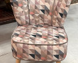 Fauteuil moderne tissu géométrique paste