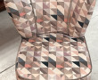 Fauteuil moderne tissu géométrique paste
