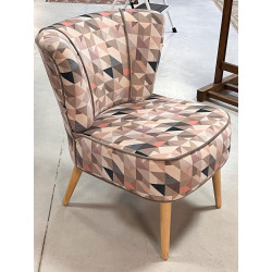 Fauteuil moderne tissu géométrique paste