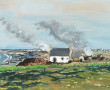 Ecole bretonne Xxe "Brûlage du goëmon - 