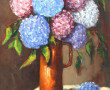 R. ROUSSEL (Xxème) "Bouquet d'hostensias