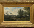 Ecole XIXème "Campagne animée", huile su