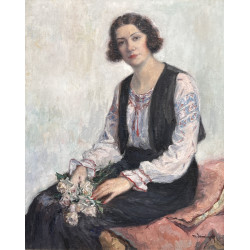 Maurice DEMINNE (Xxème) "Portrait de fem