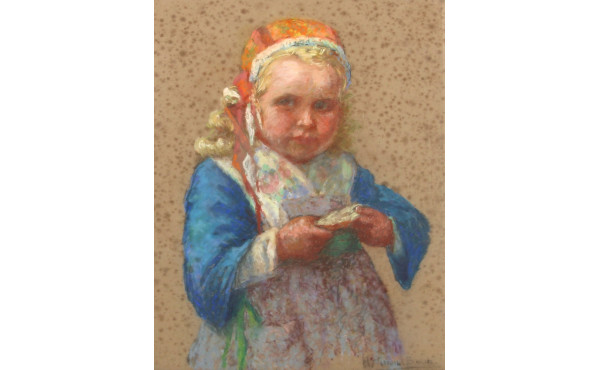 Mary PIRIOU-BAZIN (1881-1956) "Fillette 
