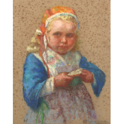 Mary PIRIOU-BAZIN (1881-1956) "Fillette 