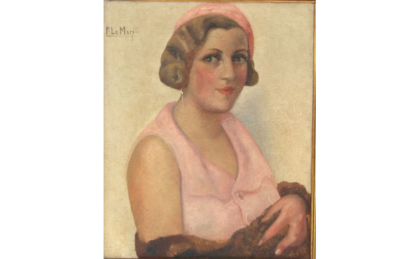 Ecole Française, années 40/50 "Portrait 