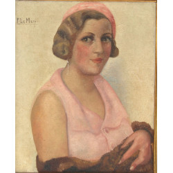 Ecole Française, années 40/50 "Portrait 