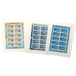 POSTE AERIENNE - Lot de 3 feuillets F69a