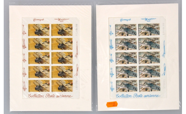 POSTE AERIENNE - Lot de 2 feuillets F61a