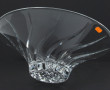 Coupe à fruits ronde en cristal moulé, H