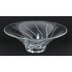 Coupe à fruits ronde en cristal moulé, H