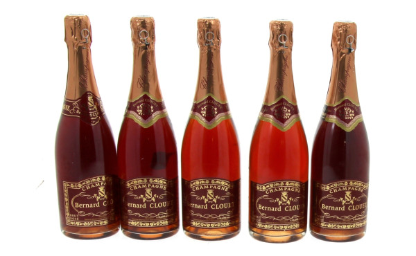 CHAMPAGNE 5 bouteilles brut rosé Bernar