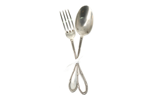 Couvert d'enfant en argent, poinçon mine