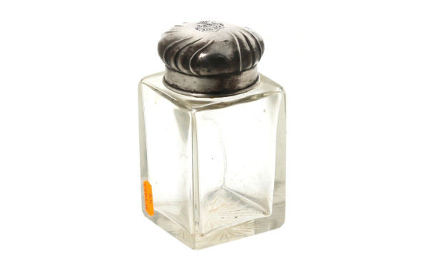 Flacon ancien en verre avec bouchon inté