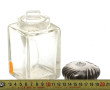 Flacon ancien en verre avec bouchon inté
