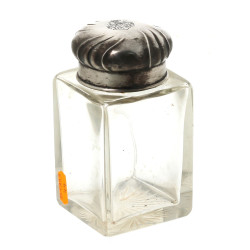 Flacon ancien en verre avec bouchon inté