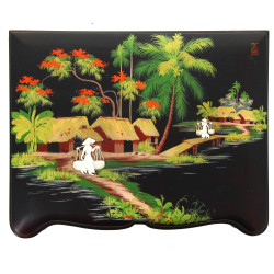 Grand coffret de toilette en laque asiat