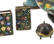 CHINE - Lot de pièces en cloisonné : pai