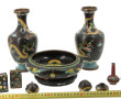 CHINE - Lot de pièces en cloisonné : pai