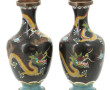 CHINE - Lot de pièces en cloisonné : pai