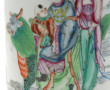 CHINE - Vase rouleau en porcelaine à déc