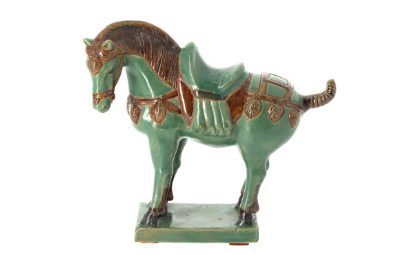 CHINE Xxème - Cheval décoratif en cérami