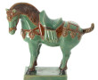 CHINE Xxème - Cheval décoratif en cérami