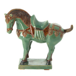 CHINE Xxème - Cheval décoratif en cérami