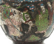 Vase en bronze et émaux cloisonnés à déc
