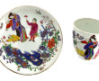 JAPON, Arita - Tasse et sous-tasse en po
