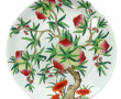 CHINE - Importante coupe rond en porcela