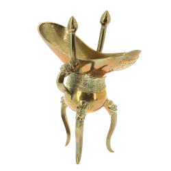 CHINE - Coupe libatoire en bronze doré t