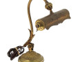 Lampe de bureau ancienne en laiton doré 