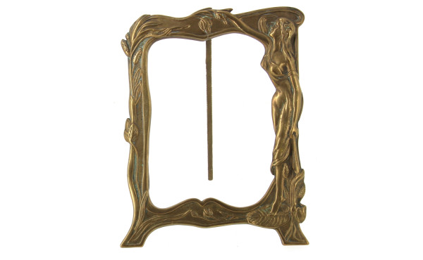 Cadre porte-photo en laiton décor style 