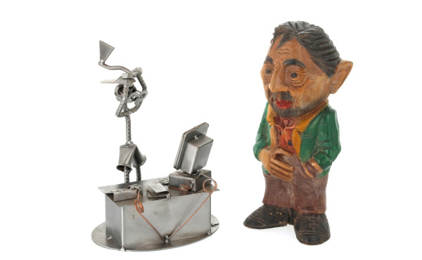 Serge GAINSBOURG - Sculpture en bois scu