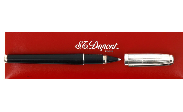 DUPONT - Stylo roller laque noir et méta