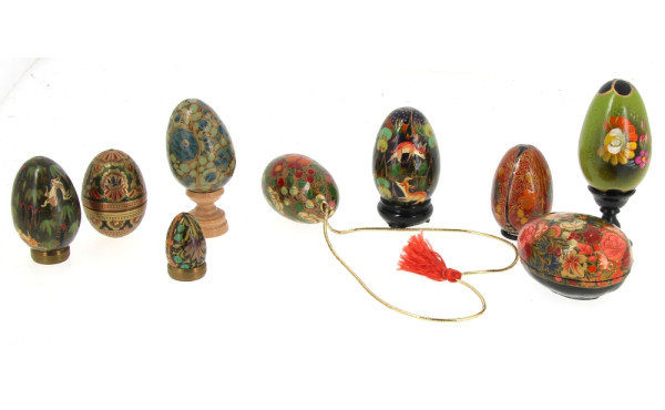 Orient et autres contrées - Lot de 9 œuf