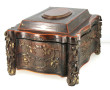 Grand coffret en bois dont palissandre, 