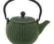 Théière en fonte à patine verte
