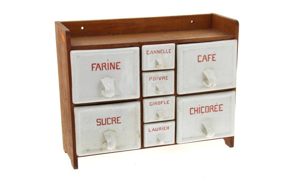 Etagère à épices à suspendre en bois et 