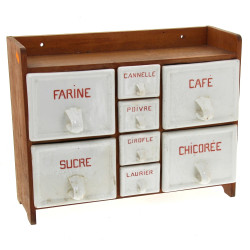 Etagère à épices à suspendre en bois et 