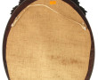 Miroir de forme ovale en bois naturel, f