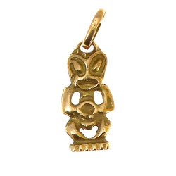 Pendentif "Tiki" en or jaune 18 cts, poi